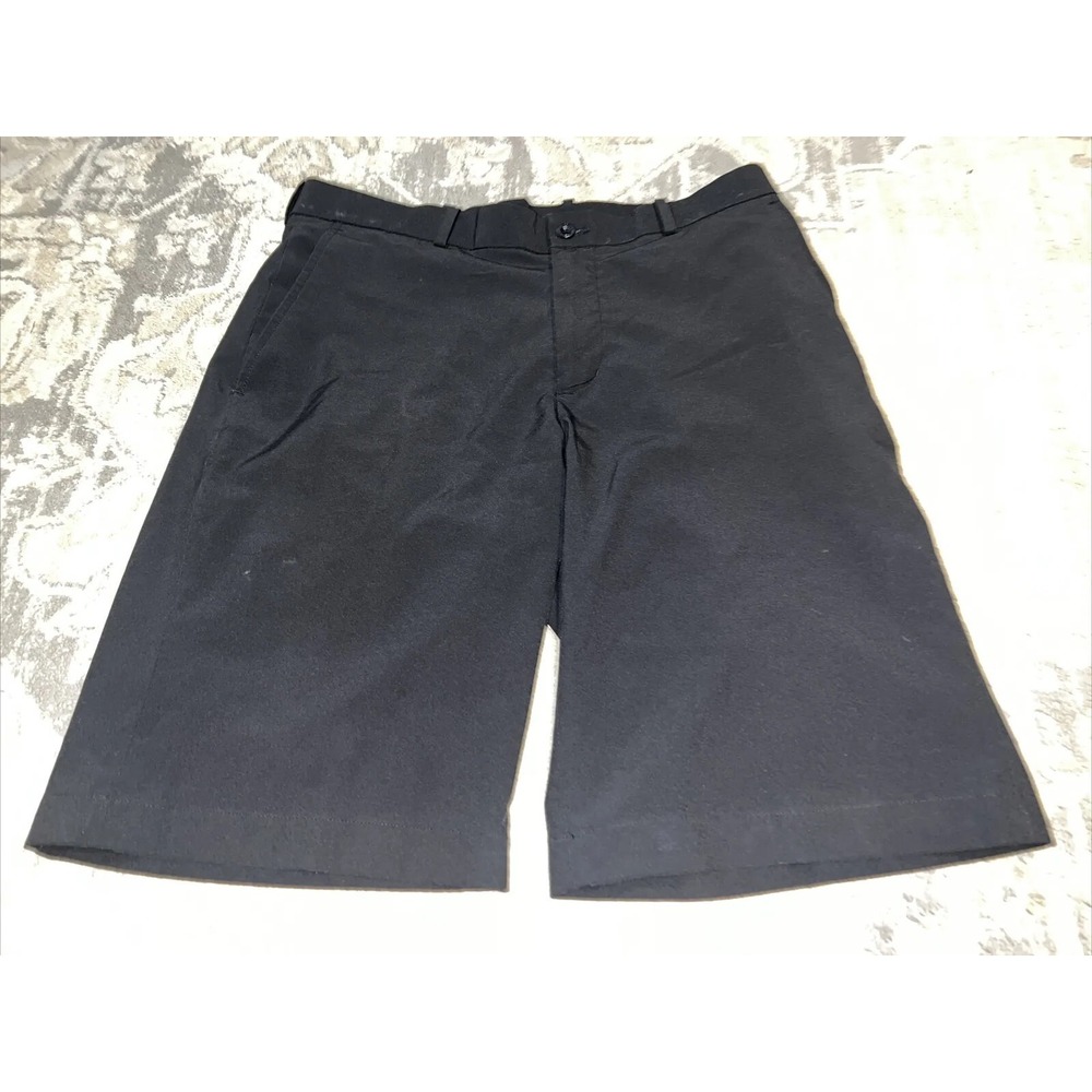 Slazenger Shorts Mens Sz 32 Black Chino Casual Golf Pockets